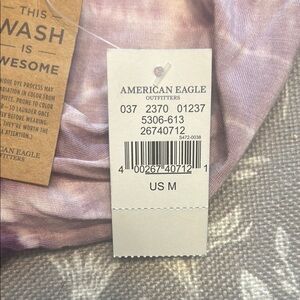 American Eagle Purple Tie-Dye Shirt